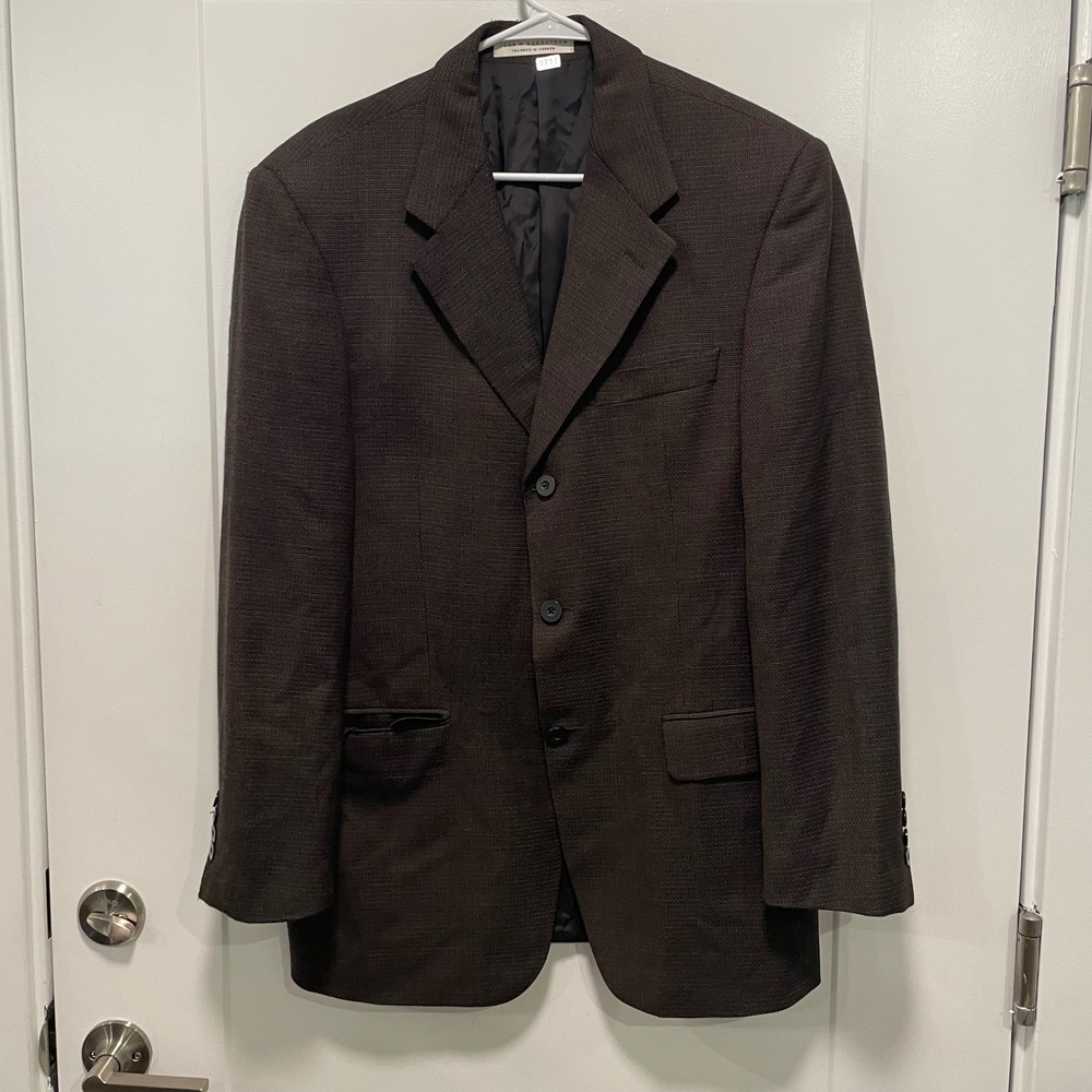 John W. Nordstrom Mens Brown Wool 3 Button Blazer Sport Coat Tailored in Canada
